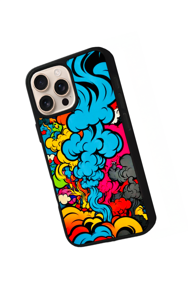 iPhone 16 Pro Uyumlu Abstract Tasarımlı Glossy Premium Kılıf