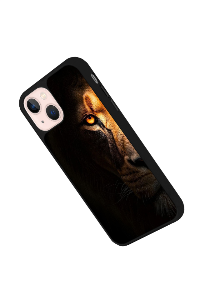 iPhone 15 Plus Uyumlu Aslan Tasarımlı Glossy Premium Kılıf
