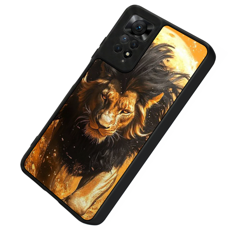 Xiaomi Redmi Note 11 Pro Uyumlu Aslan Tasarımlı Glossy Premium Kılıf