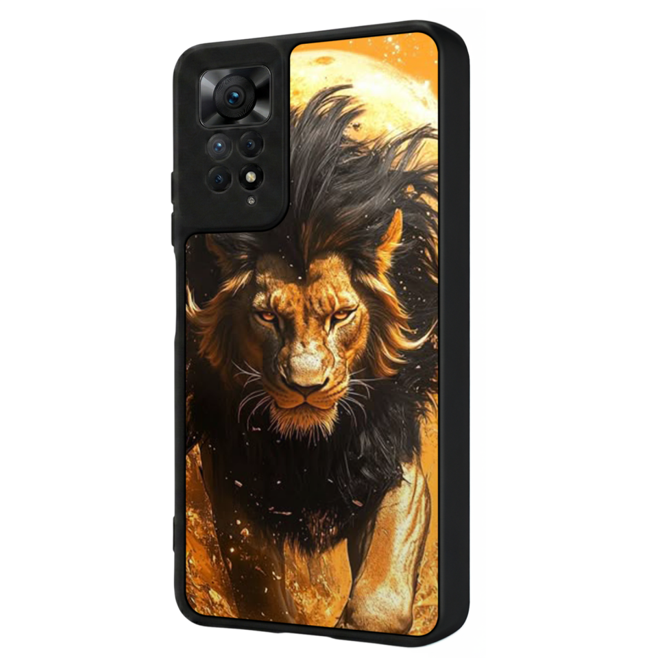 Xiaomi Redmi Note 11 Pro Uyumlu Aslan Tasarımlı Glossy Premium Kılıf