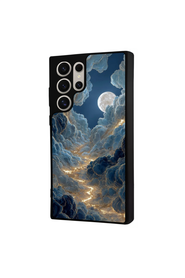 Samsung Galaxy S23 Ultra Uyumlu Ay Tasarımlı Glossy Premium Kılıf