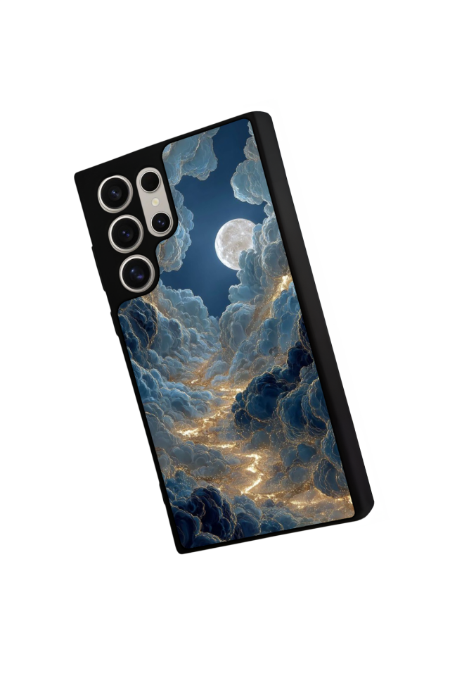 Samsung Galaxy S23 Ultra Uyumlu Ay Tasarımlı Glossy Premium Kılıf