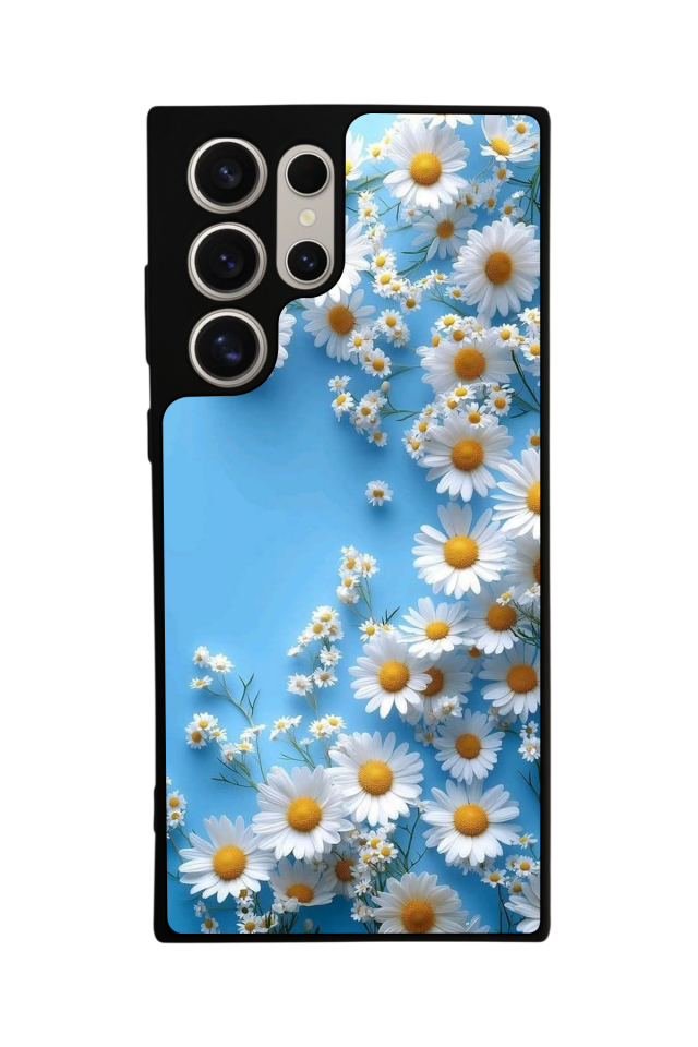 Samsung Galaxy S22 Ultra Uyumlu Cicek Tasarımlı Glossy Premium Kılıf
