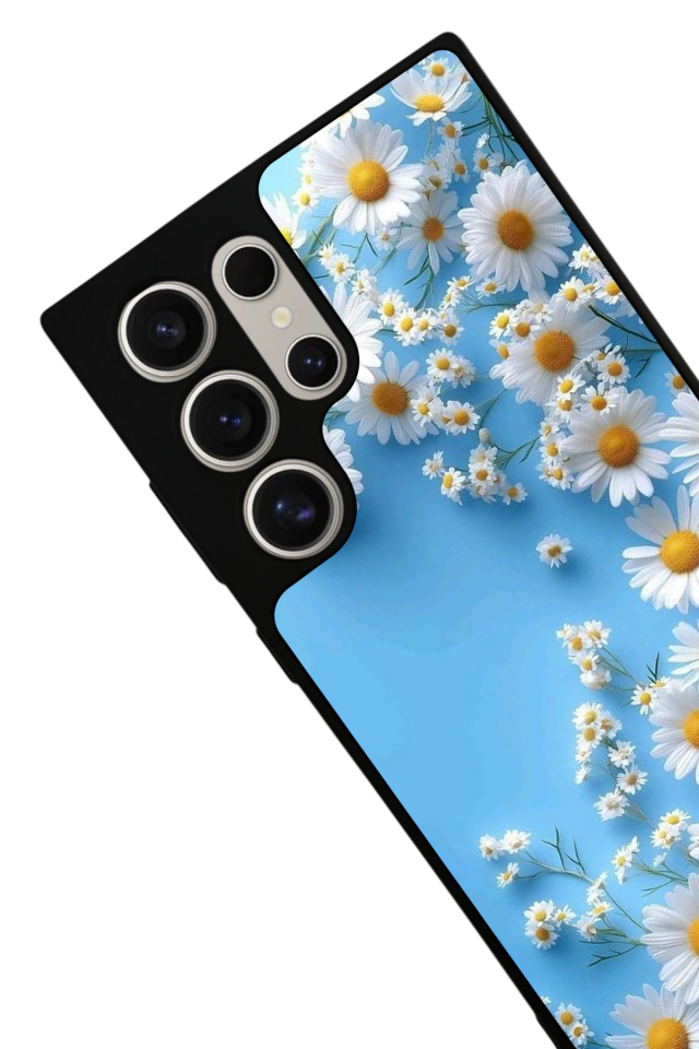 Samsung Galaxy S22 Ultra Uyumlu Cicek Tasarımlı Glossy Premium Kılıf