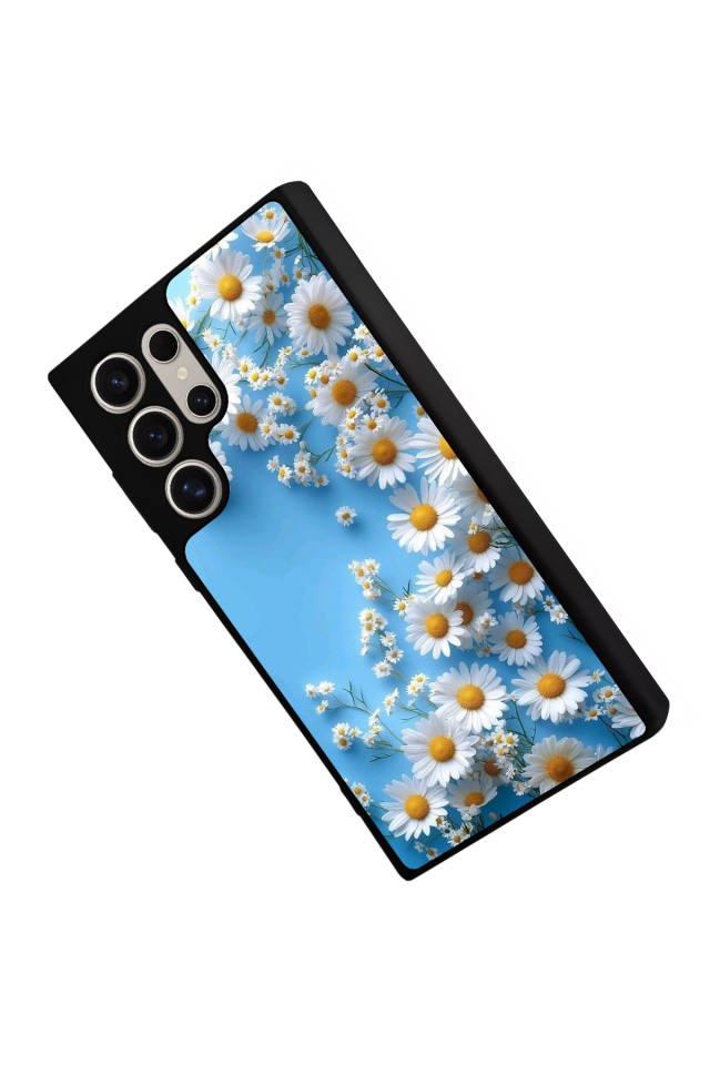 Samsung Galaxy S22 Ultra Uyumlu Cicek Tasarımlı Glossy Premium Kılıf