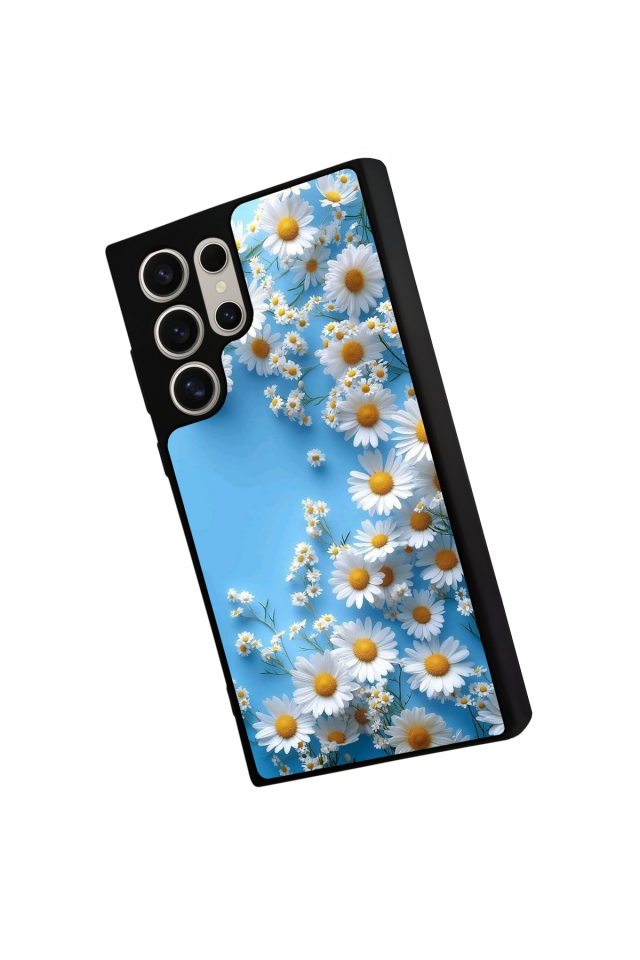 Samsung Galaxy S22 Ultra Uyumlu Cicek Tasarımlı Glossy Premium Kılıf