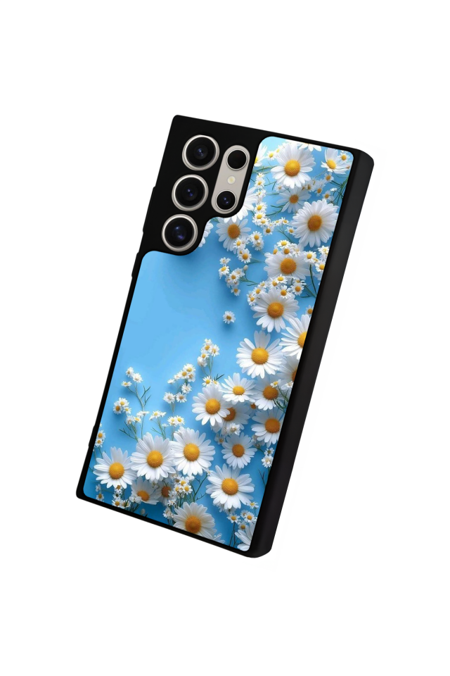 Samsung Galaxy S22 Ultra Uyumlu Cicek Tasarımlı Glossy Premium Kılıf