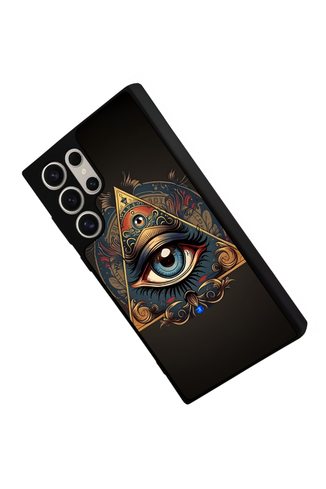 Samsung Galaxy S23 Ultra Uyumlu Göz Tasarımlı Glossy Premium Kılıf