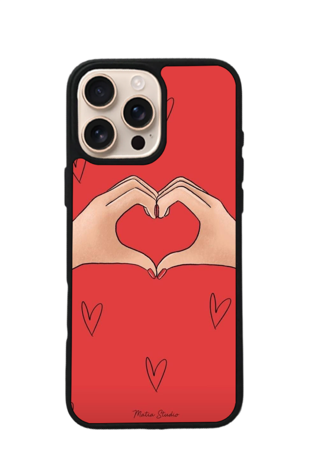 iPhone 14 Pro Max Uyumlu Kalp Love Tasarımlı Glossy Premium Kılıf