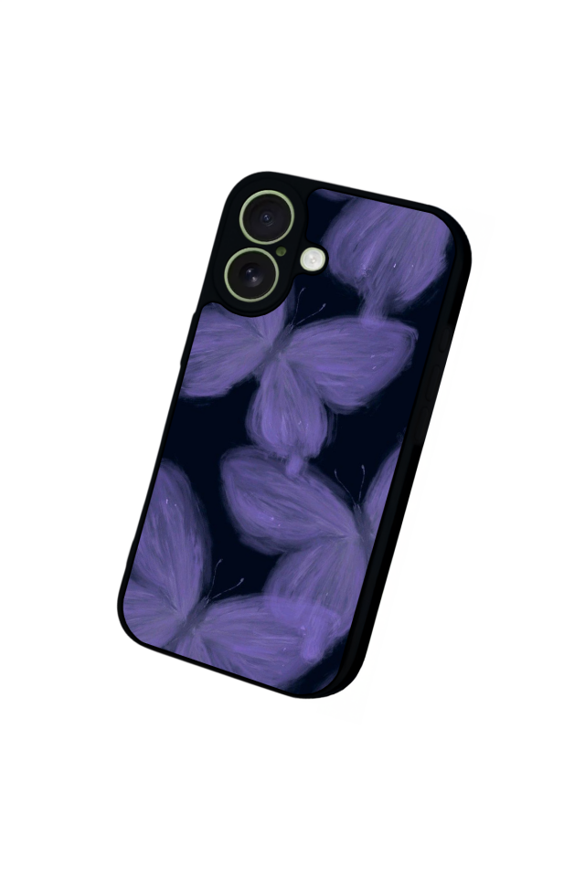 iPhone 17 Uyumlu Kelebek Tasarımlı Glossy Premium Kılıf