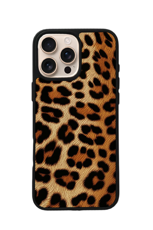 iPhone 15 Pro Uyumlu Leopar Tasarımlı Glossy Premium Kılıf