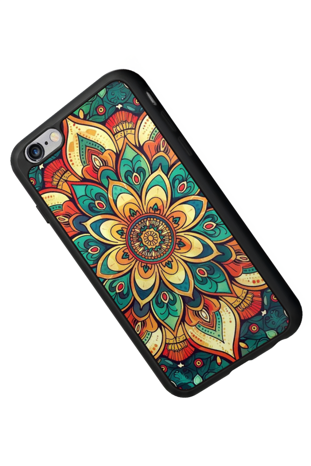 iPhone 6 Plus Uyumlu Mandala Tasarımlı Glossy Premium Kılıf