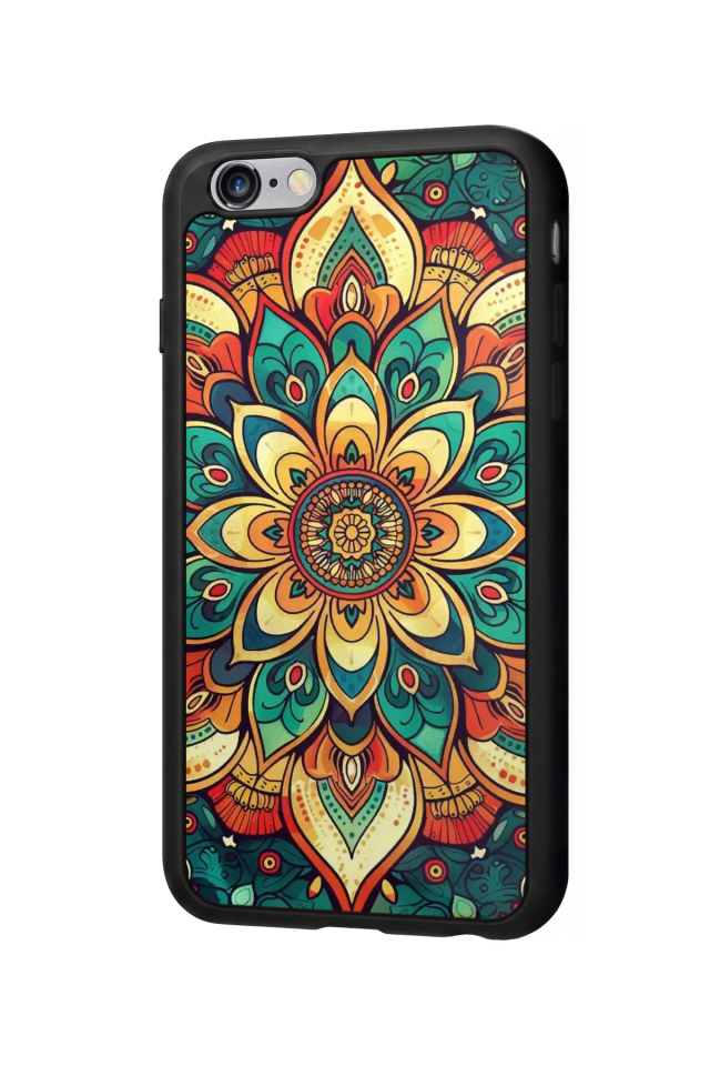 iPhone 6 Plus Uyumlu Mandala Tasarımlı Glossy Premium Kılıf