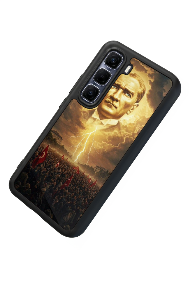 Infinix Hot 60 Pro Plus Uyumlu Mustafa Kemal Ataturk Tasarımlı Glossy Premium Kılıf
