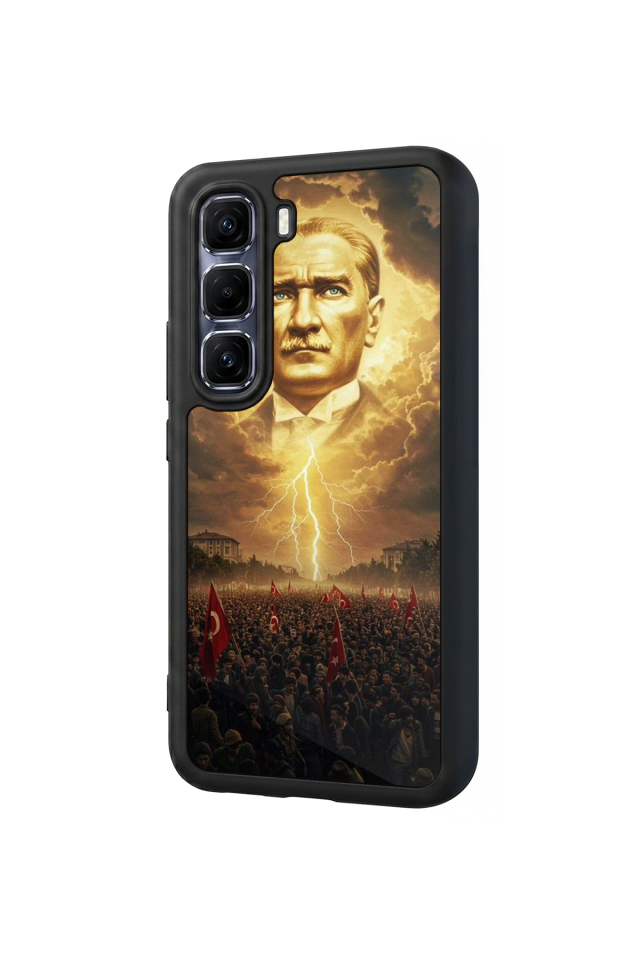 Infinix Hot 60 Pro Plus Uyumlu Mustafa Kemal Ataturk Tasarımlı Glossy Premium Kılıf