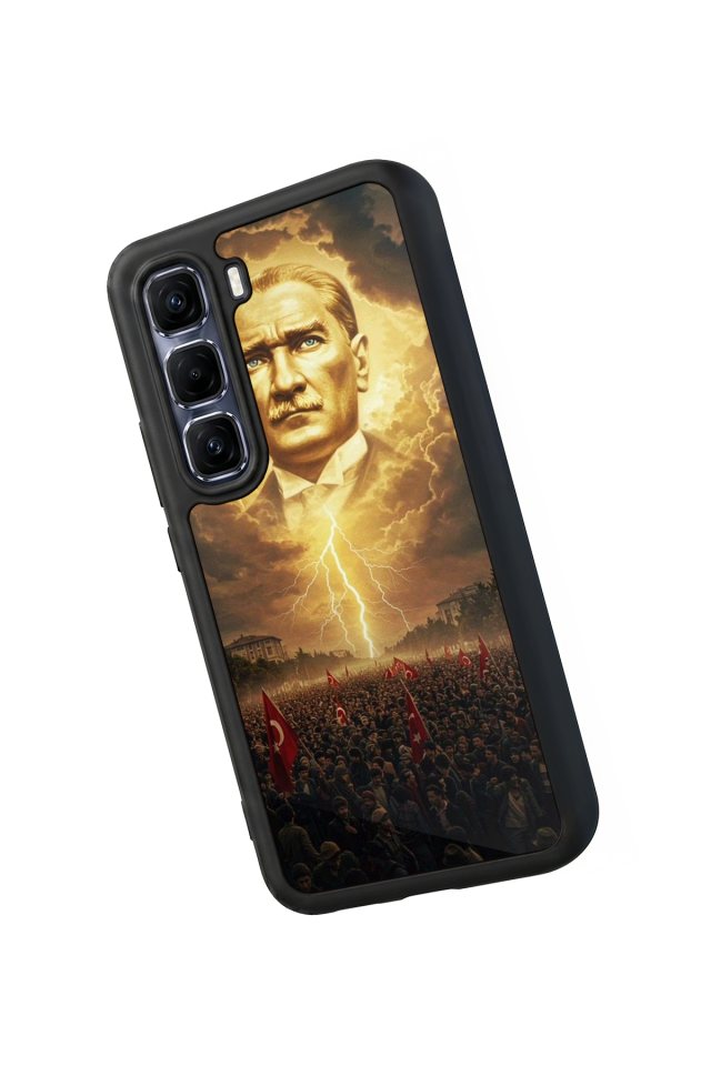 Infinix Hot 60 Pro Plus Uyumlu Mustafa Kemal Ataturk Tasarımlı Glossy Premium Kılıf