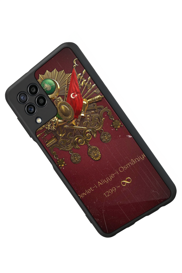 Samsung Galaxy M22 Uyumlu Osmanli Tugrasi Tasarımlı Glossy Premium Kılıf