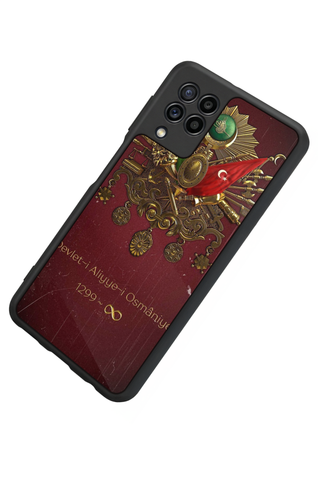 Samsung Galaxy M22 Uyumlu Osmanli Tugrasi Tasarımlı Glossy Premium Kılıf