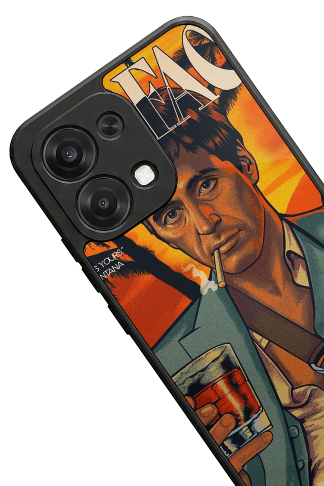 Oppo A6 Pro Uyumlu Scarface Tasarımlı Glossy Premium Kılıf