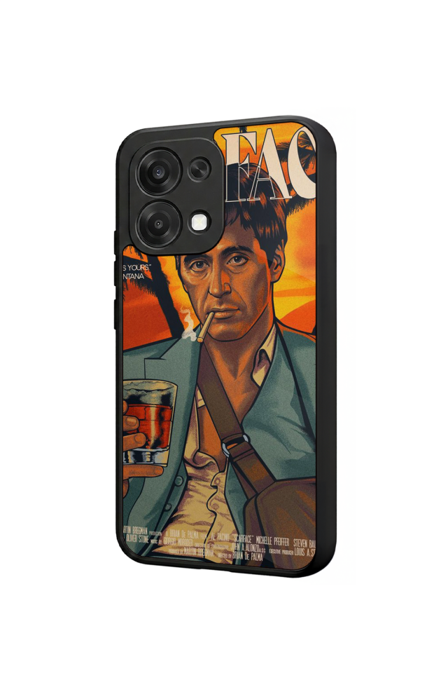 Oppo A6 Pro Uyumlu Scarface Tasarımlı Glossy Premium Kılıf