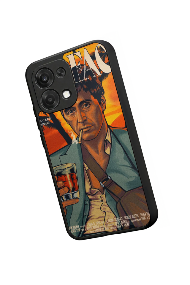 Oppo A6 Pro Uyumlu Scarface Tasarımlı Glossy Premium Kılıf