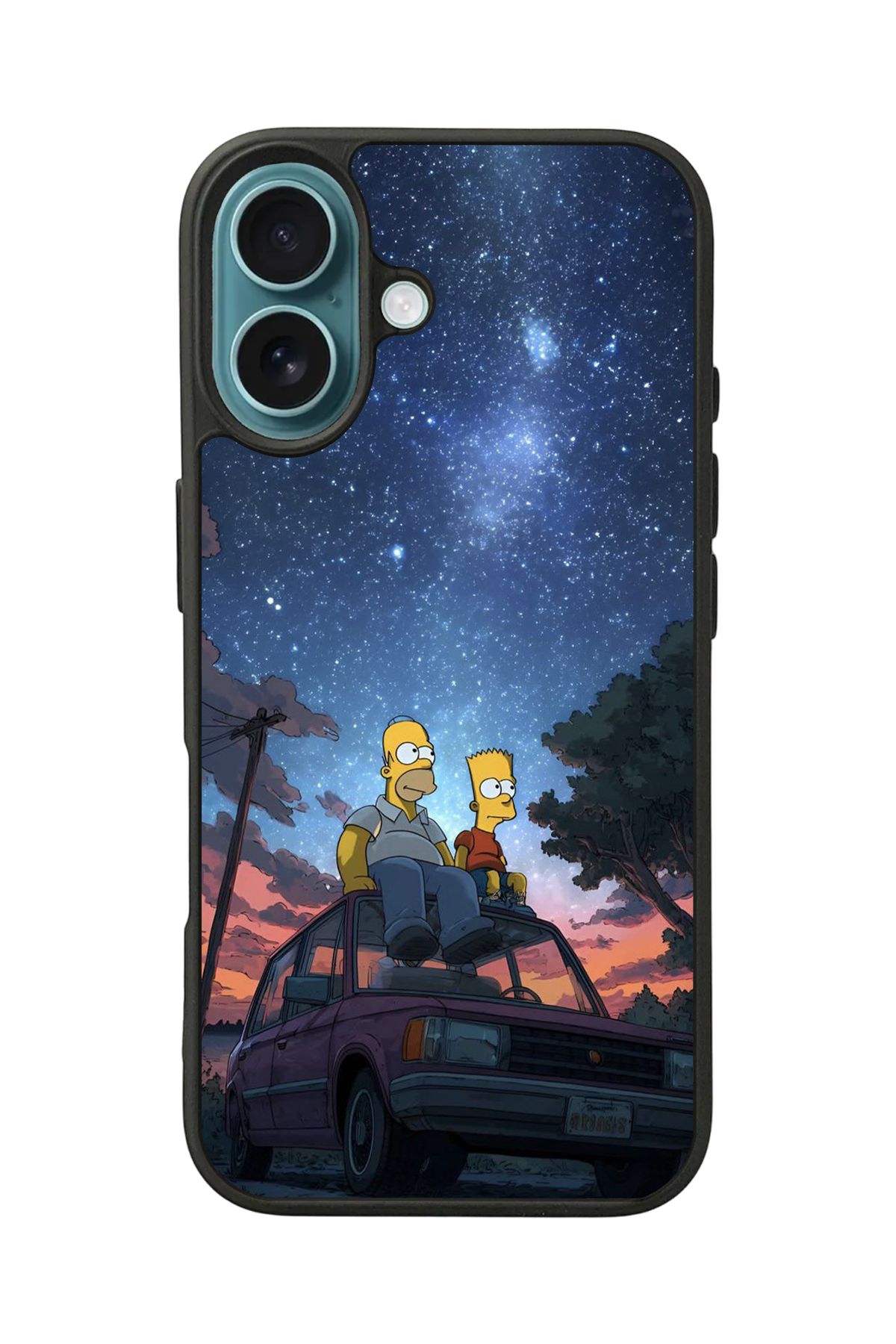 iPhone 16 Uyumlu The Simpsons Tasarımlı Glossy Premium Kılıf