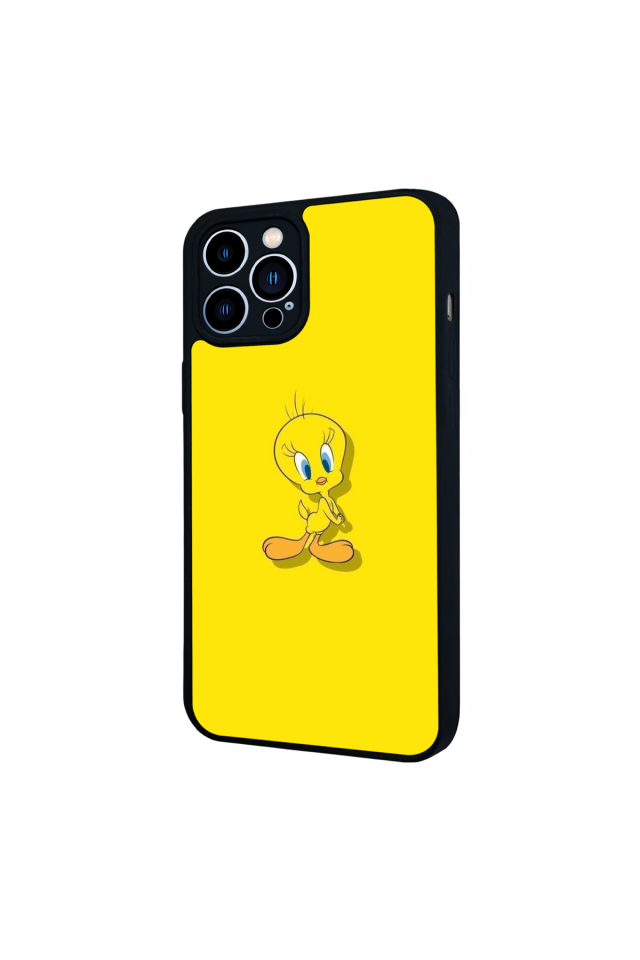 iPhone 12 Pro Max Uyumlu Tweety Tasarımlı Glossy Premium Kılıf