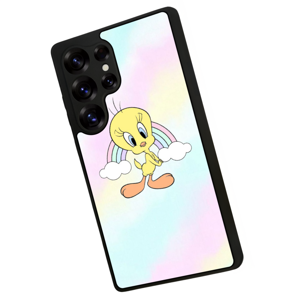 Samsung Galaxy S25 Ultra Uyumlu Tweety Tasarımlı Glossy Premium Kılıf