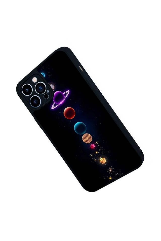 iPhone 13 Pro Max Uyumlu Uzay Tasarımlı Glossy Premium Kılıf