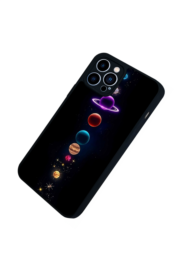 iPhone 13 Pro Max Uyumlu Uzay Tasarımlı Glossy Premium Kılıf