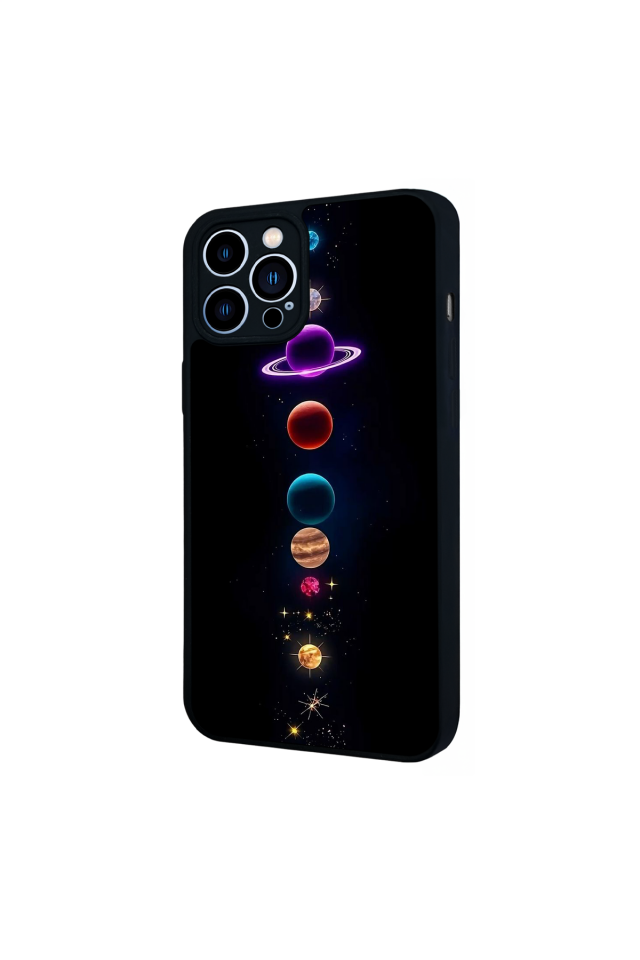iPhone 13 Pro Max Uyumlu Uzay Tasarımlı Glossy Premium Kılıf