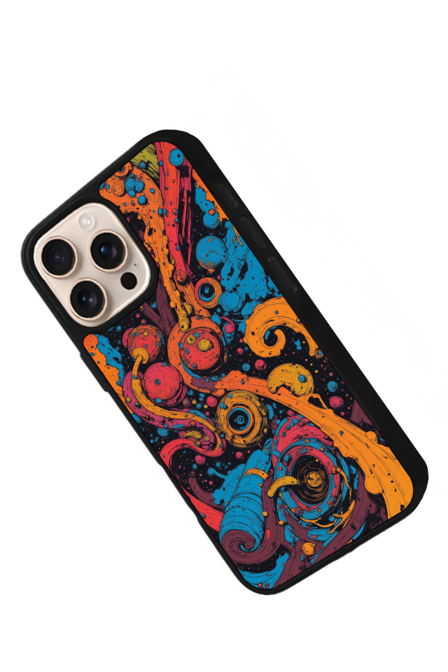iPhone 16 Pro Uyumlu Abstract Tasarımlı Glossy Premium Kılıf