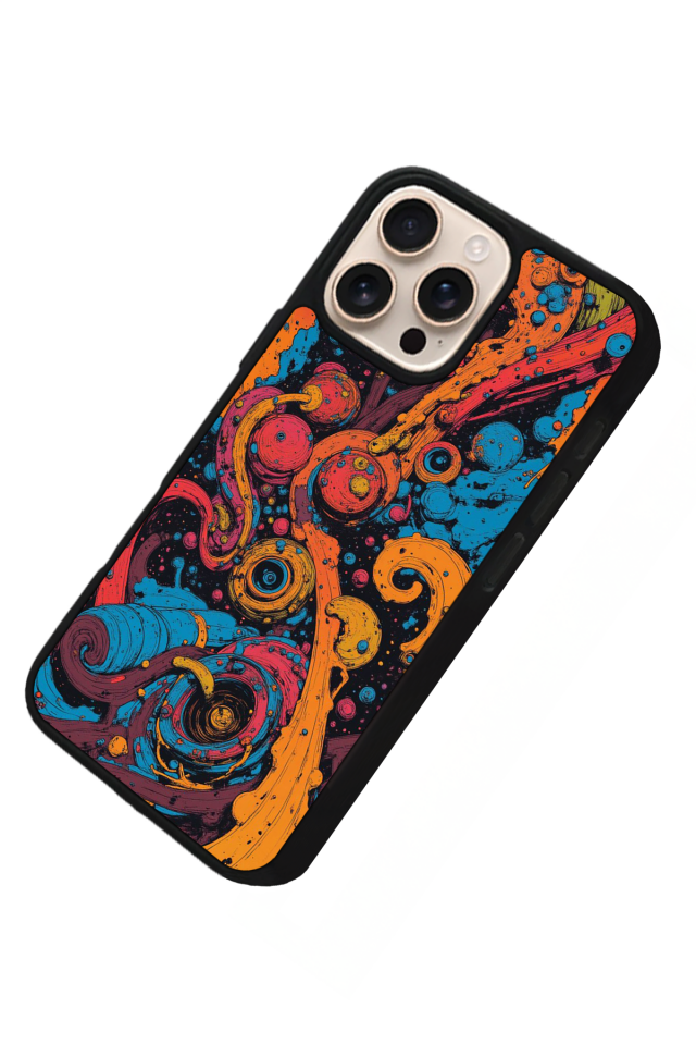 iPhone 16 Pro Uyumlu Abstract Tasarımlı Glossy Premium Kılıf