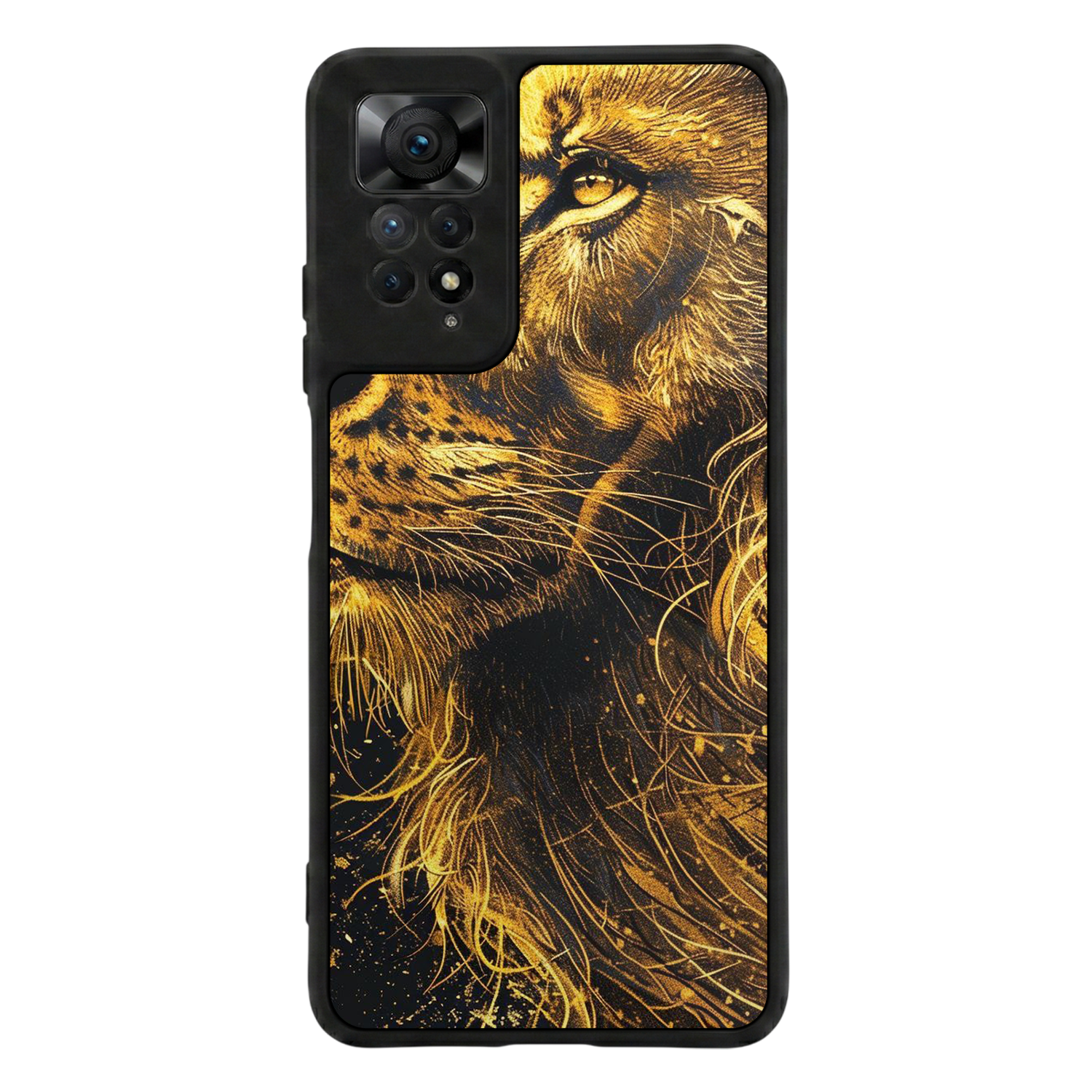 Xiaomi Redmi Note 11 Pro Uyumlu Aslan Tasarımlı Glossy Premium Kılıf