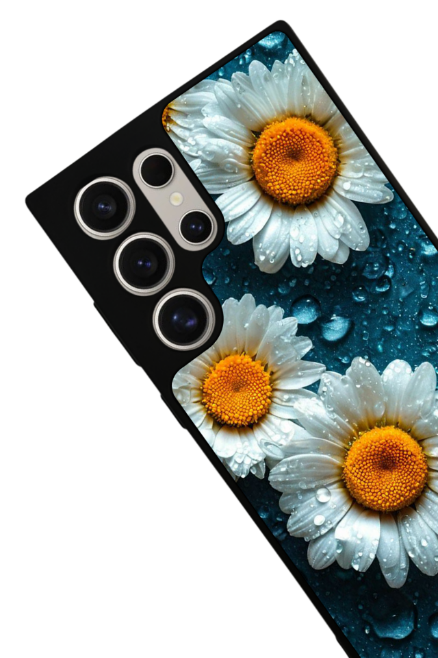 Samsung Galaxy S22 Ultra Uyumlu Cicek Tasarımlı Glossy Premium Kılıf