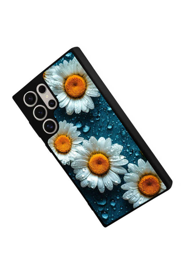 Samsung Galaxy S22 Ultra Uyumlu Cicek Tasarımlı Glossy Premium Kılıf