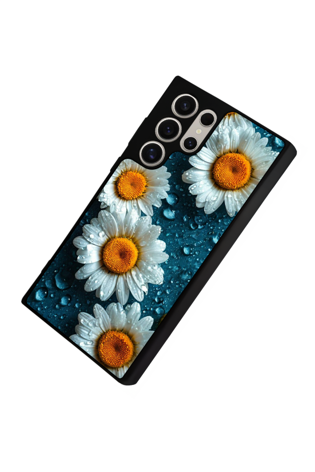 Samsung Galaxy S22 Ultra Uyumlu Cicek Tasarımlı Glossy Premium Kılıf