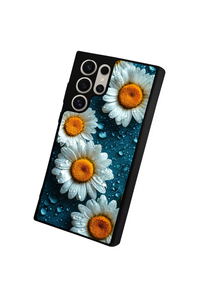 Samsung Galaxy S22 Ultra Uyumlu Cicek Tasarımlı Glossy Premium Kılıf