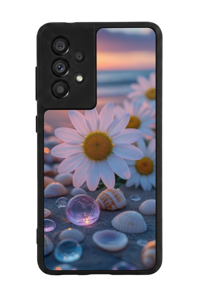 Samsung Galaxy A73 Uyumlu Cicek Tasarımlı Glossy Premium Kılıf