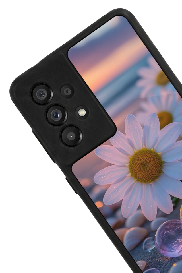 Samsung Galaxy A73 Uyumlu Cicek Tasarımlı Glossy Premium Kılıf