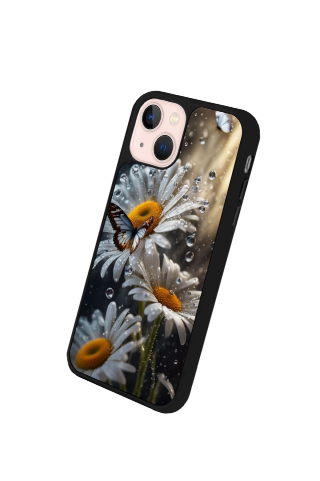 iPhone 14 Plus Uyumlu Cicek Tasarımlı Glossy Premium Kılıf