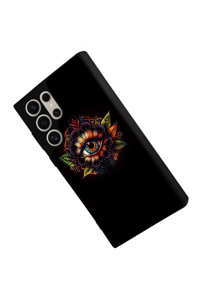 Samsung Galaxy S23 Ultra Uyumlu Göz Tasarımlı Glossy Premium Kılıf