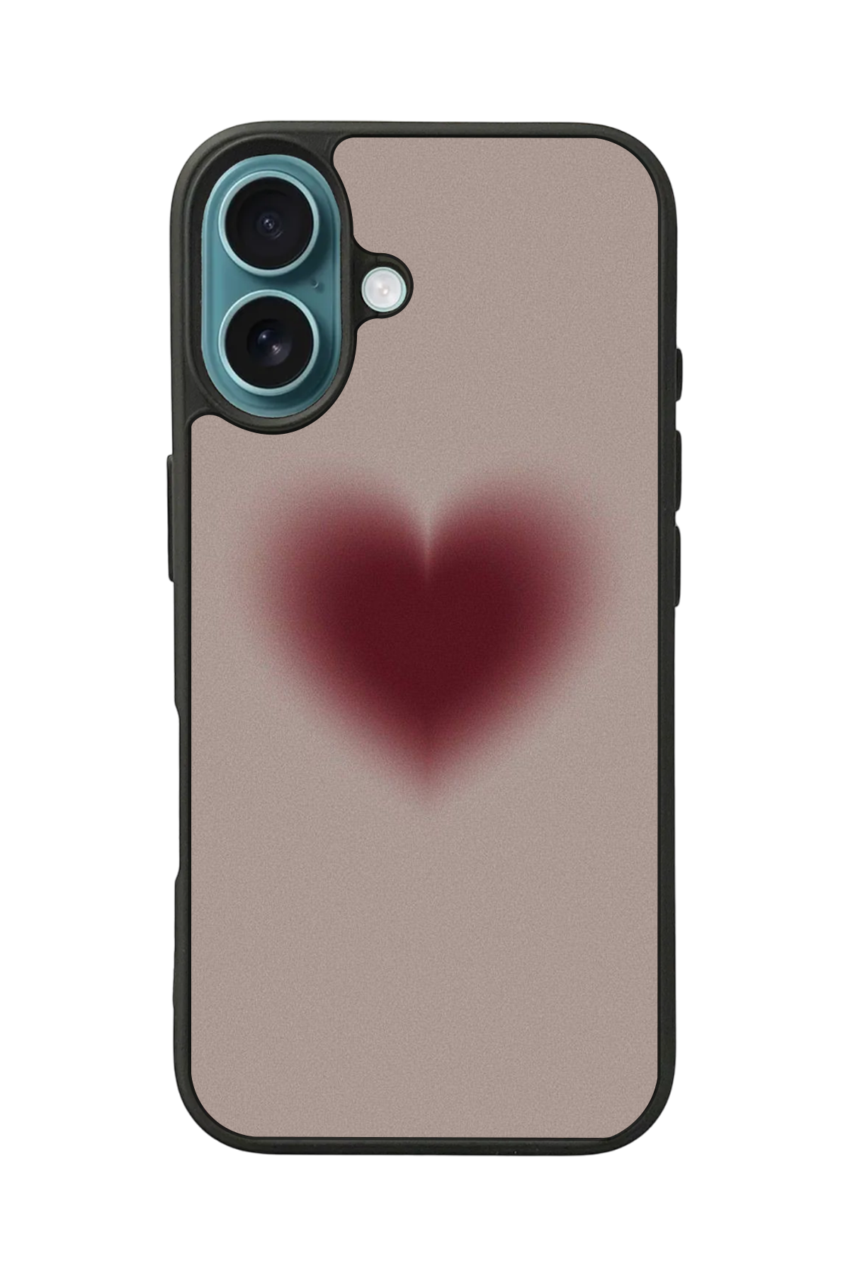 iPhone 16 Plus Uyumlu Kalp Love Tasarımlı Glossy Premium Kılıf