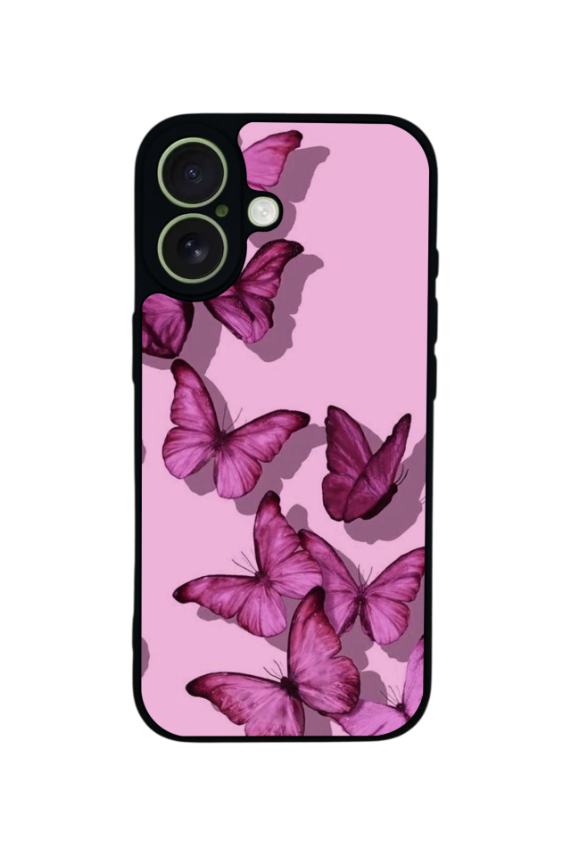 iPhone 17 Uyumlu Kelebek Tasarımlı Glossy Premium Kılıf