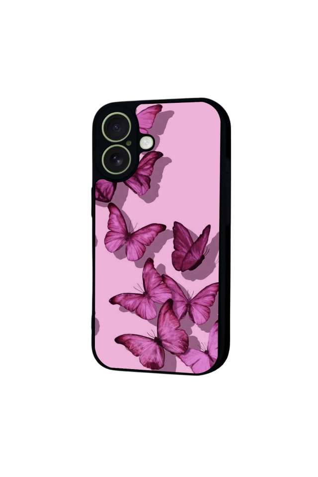 iPhone 17 Uyumlu Kelebek Tasarımlı Glossy Premium Kılıf