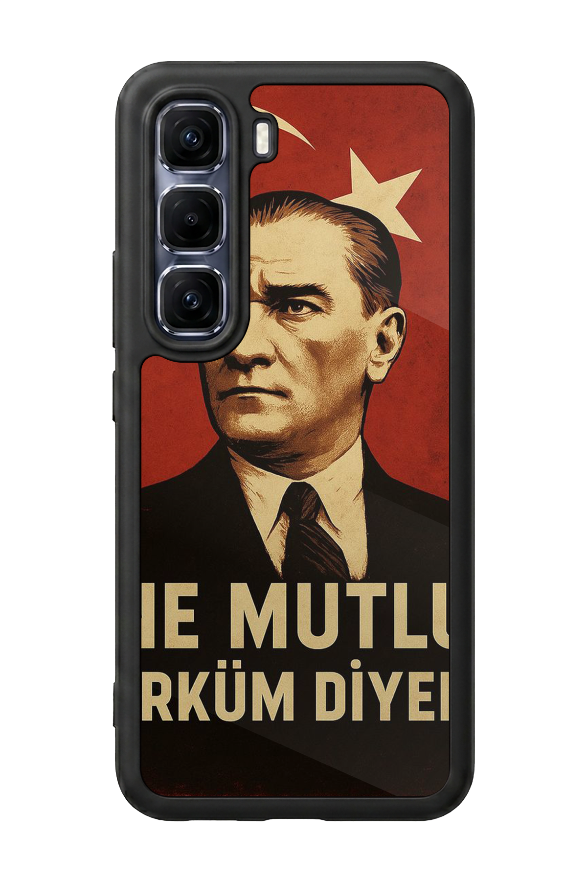Infinix Hot 60 Pro Plus Uyumlu  Mustafa Kemal Ataturk Tasarımlı Glossy Premium Kılıf