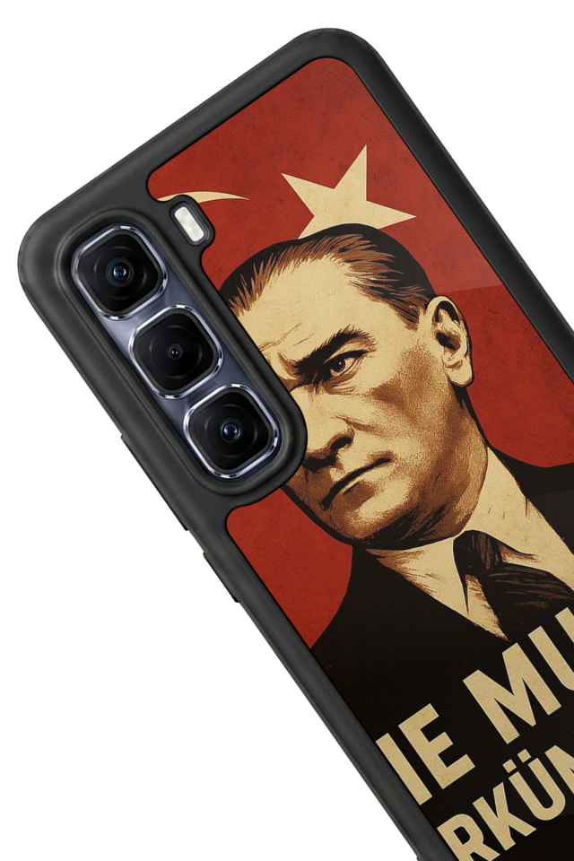 Infinix Hot 60 Pro Plus Uyumlu  Mustafa Kemal Ataturk Tasarımlı Glossy Premium Kılıf