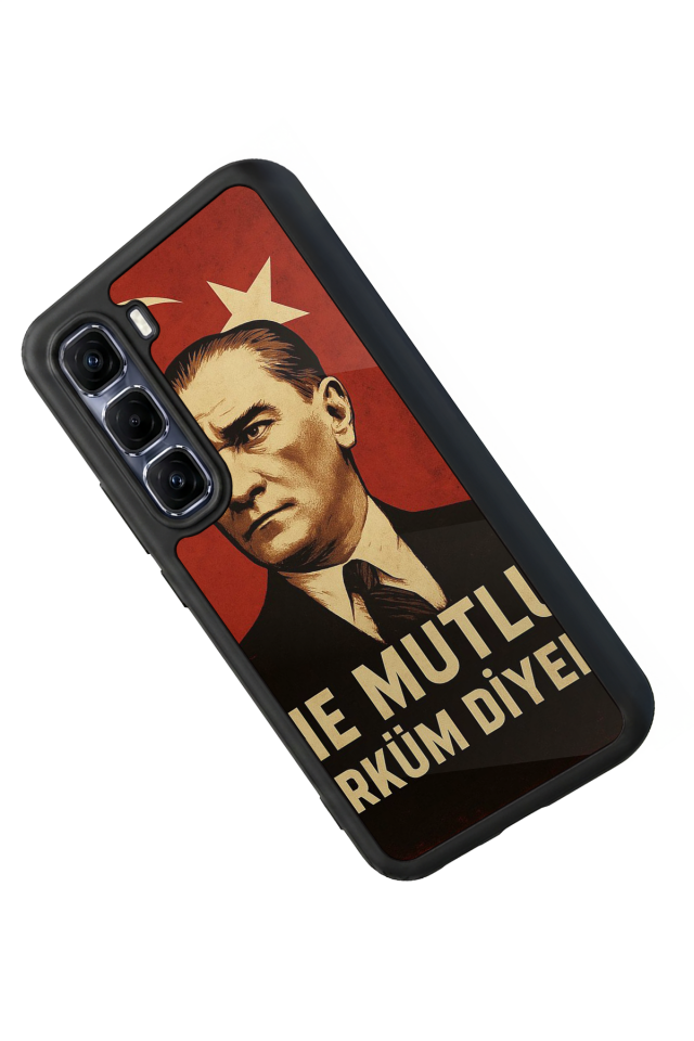 Infinix Hot 60 Pro Plus Uyumlu  Mustafa Kemal Ataturk Tasarımlı Glossy Premium Kılıf