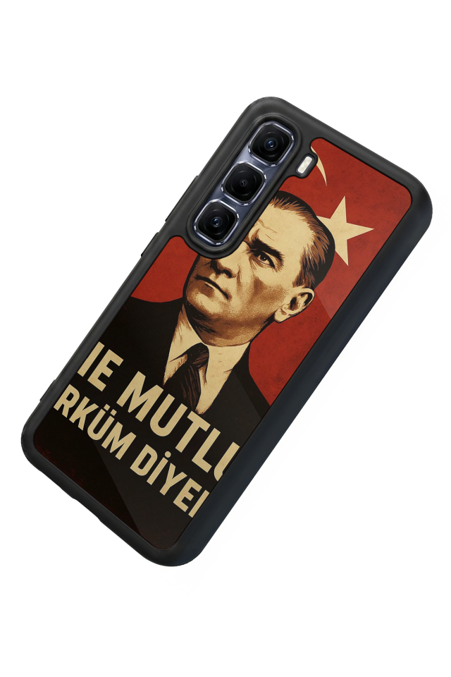Infinix Hot 60 Pro Plus Uyumlu  Mustafa Kemal Ataturk Tasarımlı Glossy Premium Kılıf