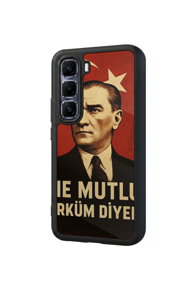 Infinix Hot 60 Pro Plus Uyumlu  Mustafa Kemal Ataturk Tasarımlı Glossy Premium Kılıf